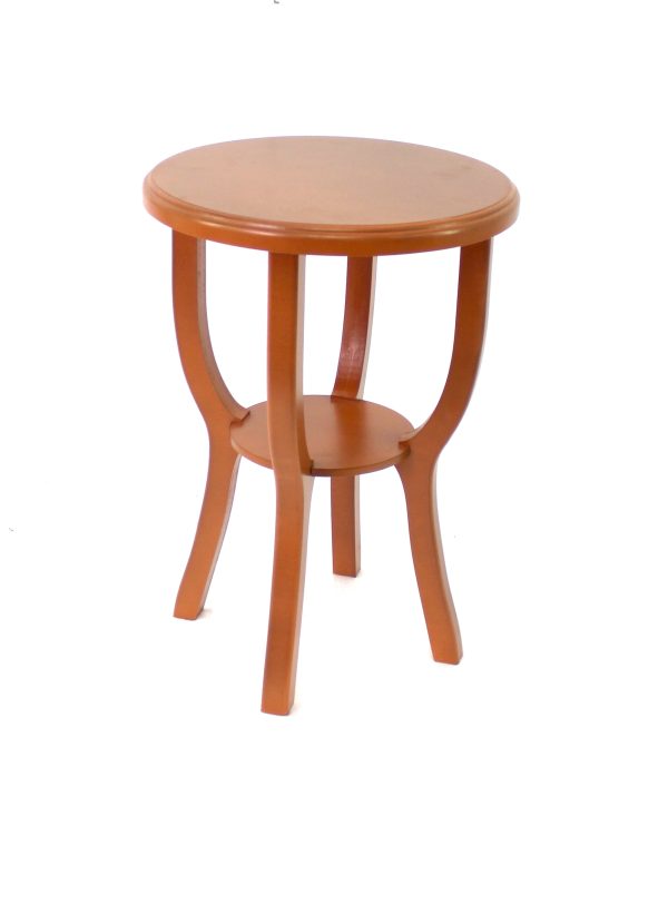 24 X 18 X 18 Bright Orange Country Cottage Style Wooden Stool - Image 3