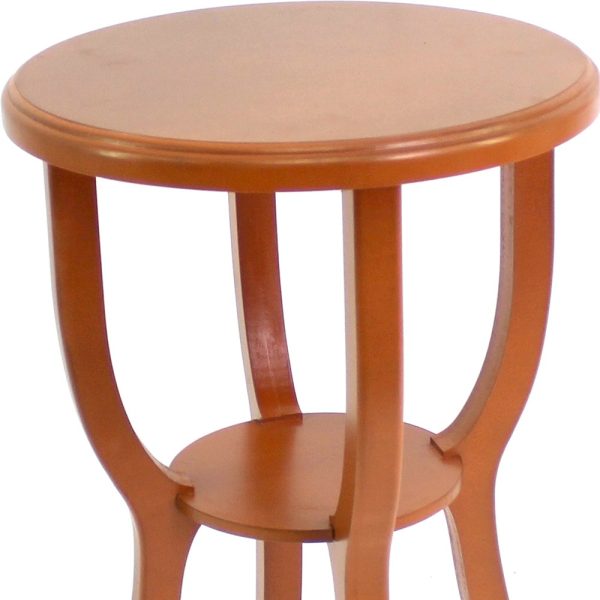 24 X 18 X 18 Bright Orange Country Cottage Style Wooden Stool - Image 4