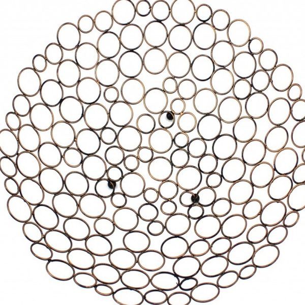 18.5 x 18.5 x 4.5 Bronze Decorative Metal  Tray - Image 4