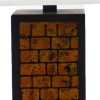 13 x 15 x 30.75 Black Metal With Yellow Brick Pattern - Table Lamp - Image 4