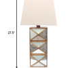 6.25 x 6.75 x 27.5 Gold Modern Illusionary Mirrored Base - Table Lamp - Image 2