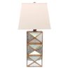 6.25 x 6.75 x 27.5 Gold Modern Illusionary Mirrored Base - Table Lamp - Image 3