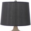 12 x 14 x 25.25 Black Traditional Wooden Linen Shade - Table Lamp - Image 4