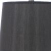 12 x 14 x 25.25 Black Traditional Wooden Linen Shade - Table Lamp - Image 5