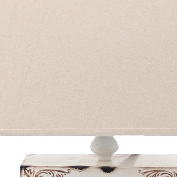 7 x 7 x 22 White Vintage Metal Clock Base - Table Lamp - Image 5