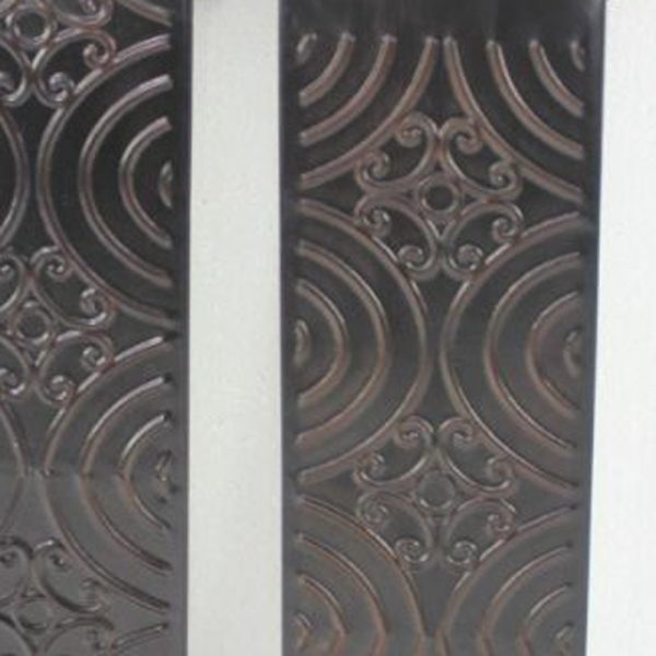 5" x 5" x 23.25" Brown, Vintage, Metal - Wall Candle Holder Sconce Set - Image 5