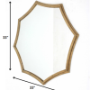 33 x 33 x 1 Gold Curved Hexagon Frame  Cosmetic Mirror - Image 2