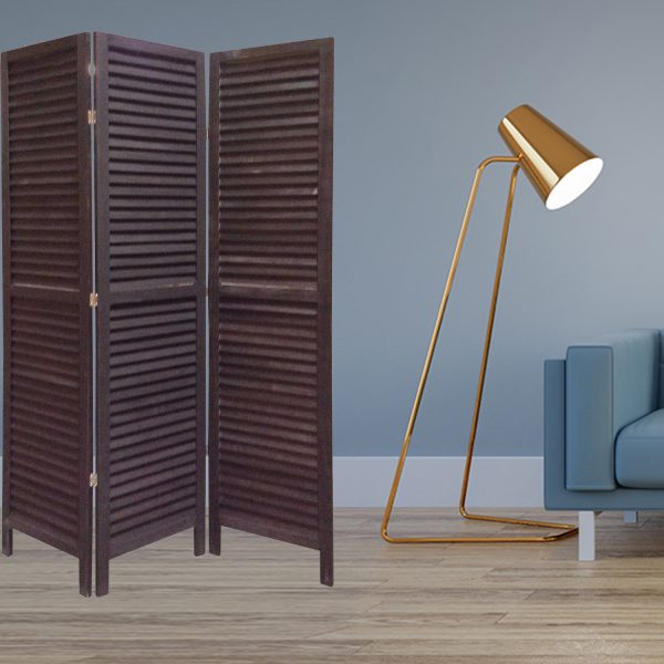 1 x 48 x 67 Black Wood Shutter - Screen - Image 2