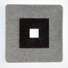 1 x 14 x 14 Brown & Gray Square Ribbed - Wall Art