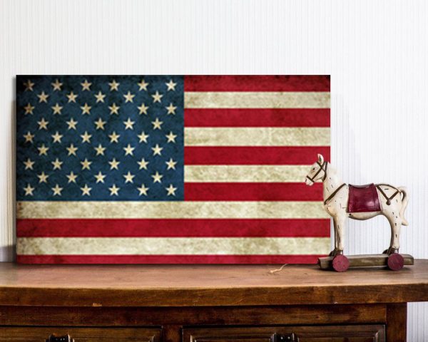 USA Flag Canvas Print Wall Art  2 Piece Set - Image 3