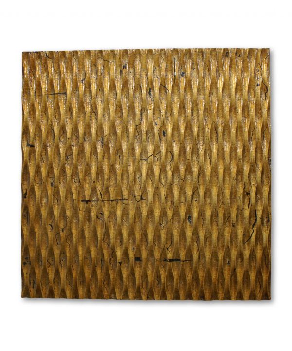 1 x 24 x 24 Gold Metallic Ridge - Wall Art - Image 3