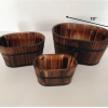 1" x 10" x 7" Brown, Wood Garden Planter - 3 Piece - Image 2