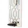 17.25 x 5.25 x 6.25 White Wooden Cross - Candle Holder Sconce