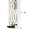 17.25 x 5.25 x 6.25 White Wooden Cross - Candle Holder Sconce - Image 2