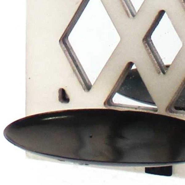 17.25 x 5.25 x 6.25 White Wooden Cross - Candle Holder Sconce - Image 4