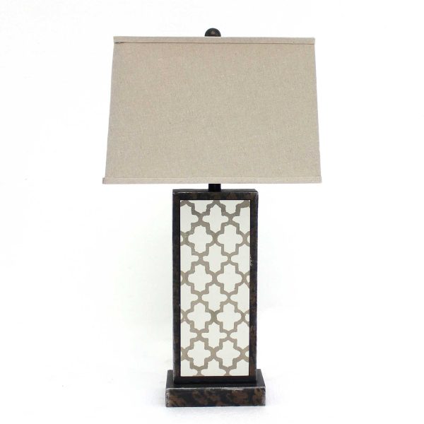 5.25 x 8 x 30 Bronze Rock Floral Base - Table Lamp - Image 3