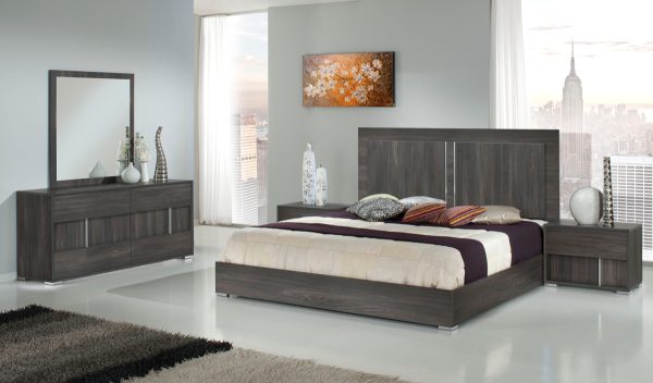41" Grey MDF  Veneer  and Glass Mirror - Image 4