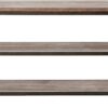 60" Rustic Weathered Oak Console Storage Table