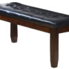 48" X 17" X 20" Black  And Espresso Elegant Bench - Image 3