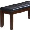 48" X 17" X 20" Black  And Espresso Elegant Bench - Image 4