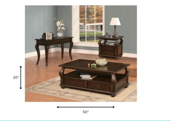 50" X 32" X 20" Walnut Coffee Table - Image 2