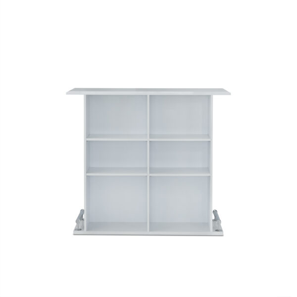 47" X 16" X 41" White High Gloss Mdf Bar Table