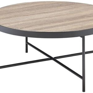 32.3" X 32.3" X 15.75" Weathered Gray Oak Coffee Table