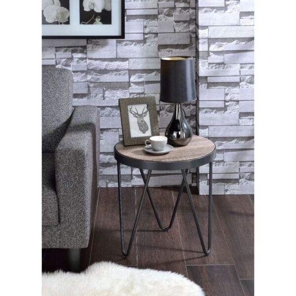 Rustic Weathered Gray Oak End Table - Image 4