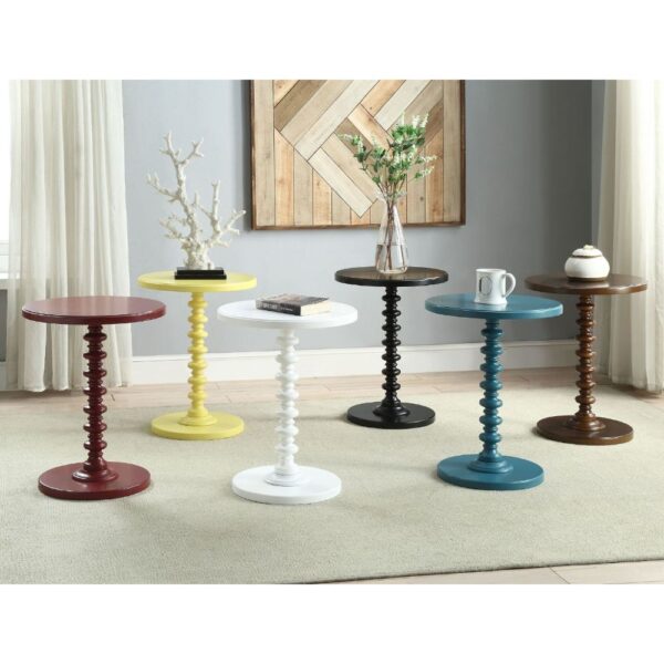 Black Solid Wooden Stylish Accent Side Table - Image 4