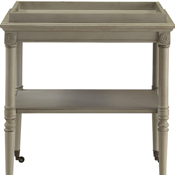 French Style Antique Slate Trolley Table - Image 4