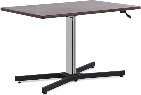 Height Adjustable Deep Brown Desk - Image 2