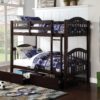 37" X 41" X 11" 2Pc Espresso Pine Wood Drawer - Image 2