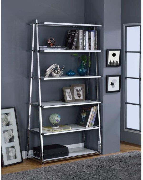 71" Ladder Bookcase Back Open With Frame - Image 3
