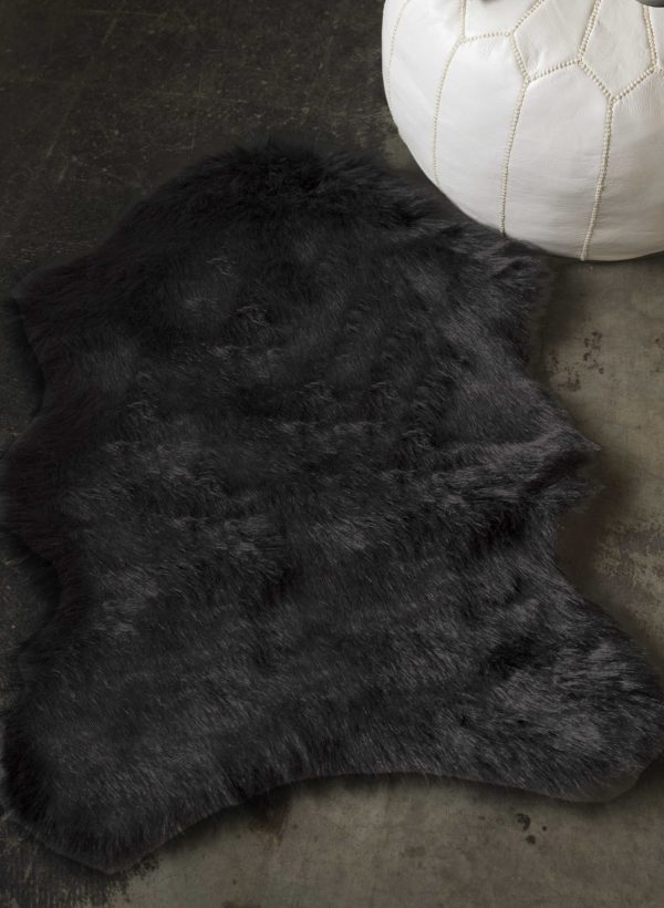 2' X 3' Black Animal Print Area Rug - Image 5