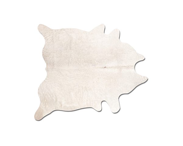 6' x 7' Off White Natural Cowhide Area Rug - Image 2