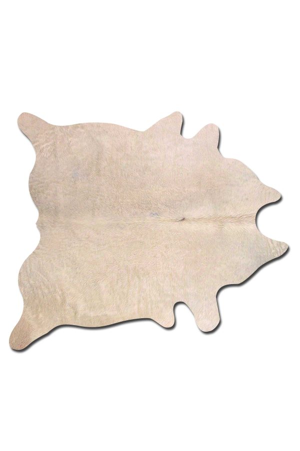 6' x 7' Off White Natural Cowhide Area Rug - Image 3