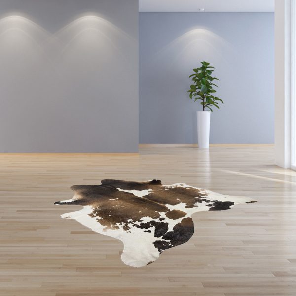 72" x 84" Taupe and White Cowhide - Rug - Image 4