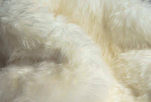 72" x 72" Natural Sheepskin Wool Area Rug - Image 2