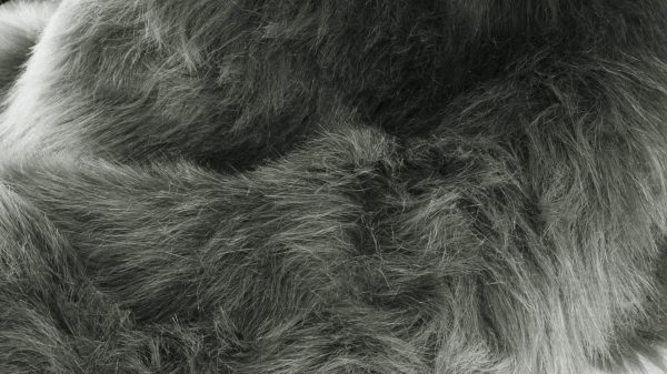 2' X 3' Grey Faux Fur Animal Print Area Rug - Image 2