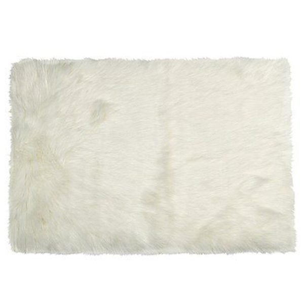 24" x 36" x 1.5" Off White Faux Rectangular - Area Rug - Image 2
