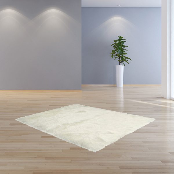 24" x 36" x 1.5" Off White Faux Rectangular - Area Rug - Image 4