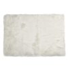 60" x 36" Off White Rectangular Faux Fur - Area Rug - Image 2