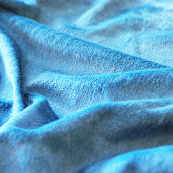 72" x 84" Sky Blue Cowhide - Rug - Image 2