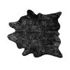 Black And Silver Cowhide Animal Print Area Rug - Image 4