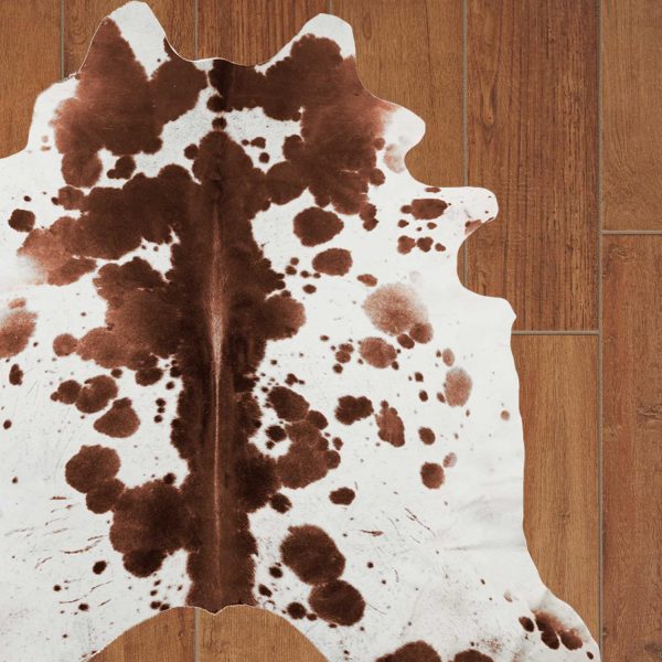 72" x 84" Brown White Cowhide - Rug - Image 3