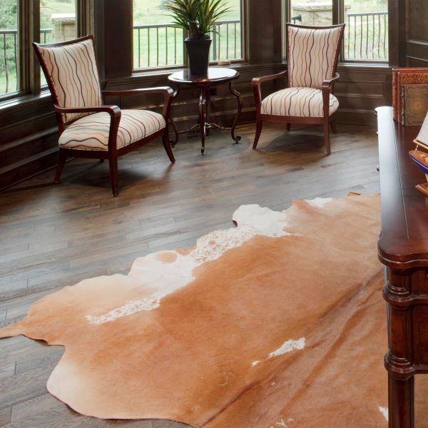 72" x 84" Tan and White Cowhide - Rug - Image 2