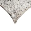 18" x 18" x 5" Salt And Pepper Gray And White Cowhide  Pillow - Image 2