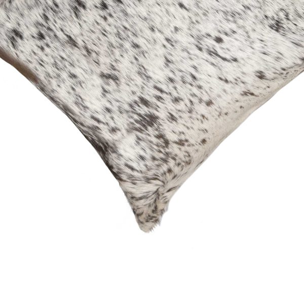 18" x 18" x 5" Salt And Pepper Gray And White Cowhide  Pillow - Image 2