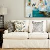 18" x 18" x 5" Salt And Pepper Gray And White Cowhide  Pillow - Image 3