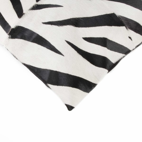 18" x 18" x 5" Zebra Black On White Quattro  Pillow - Image 2